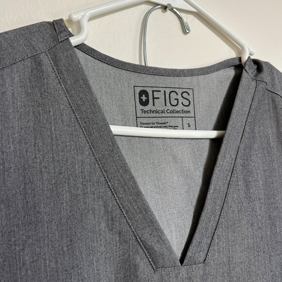 Figs Technical Collection Heathered Gray Scrub Set, Small - Picture 3 of 8